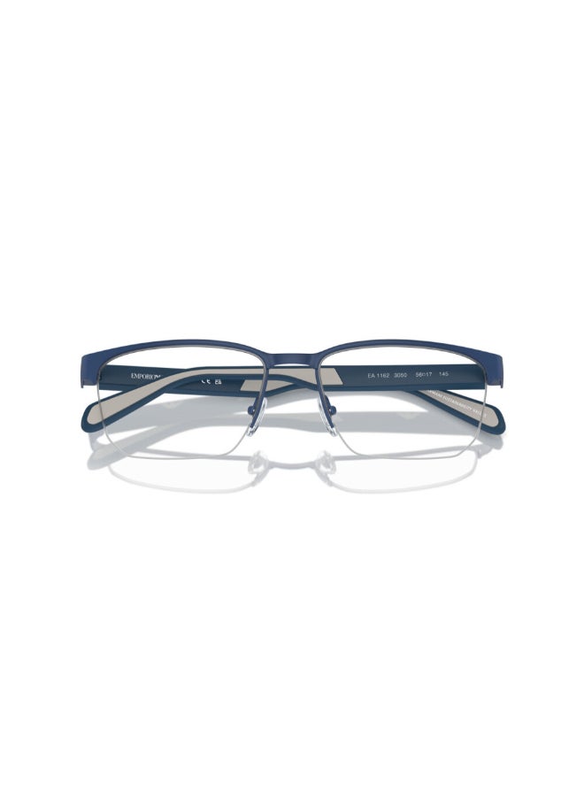 EMPORIO ARMANI Men Rectangular Shape Plastic Eyeglass Frames 3050 - Lens Size: 54 Mm - Matte Blue - Image 5